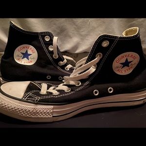 Black high top converse